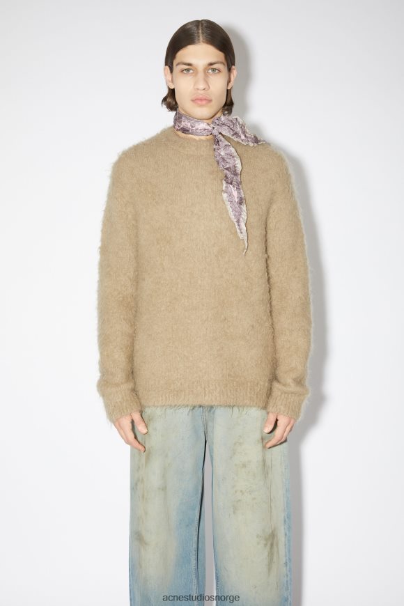 Acne Studios mohair ullgenser N2PP4F946 klær mørk beige