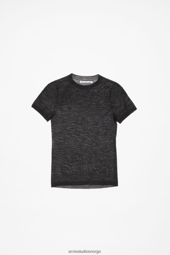 Acne Studios ren strikket t-skjorte N2PP4F73 klær svart