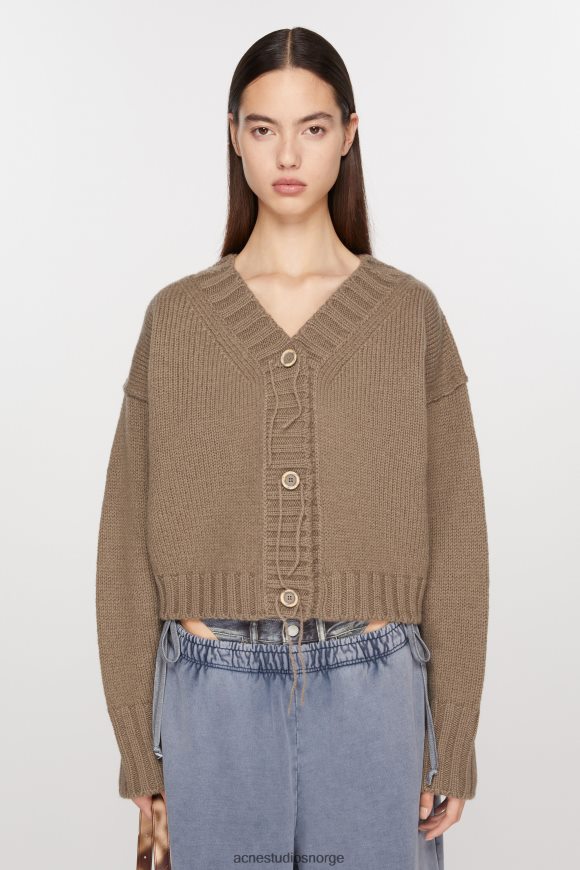 Acne Studios strikket cardigan N2PP4F70 klær gjørme brun
