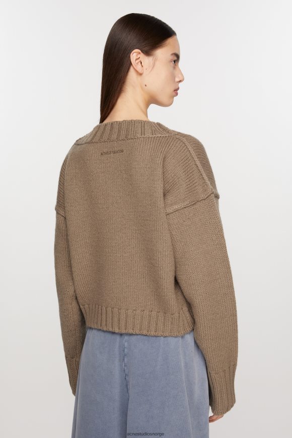 Acne Studios strikket cardigan N2PP4F70 klær gjørme brun
