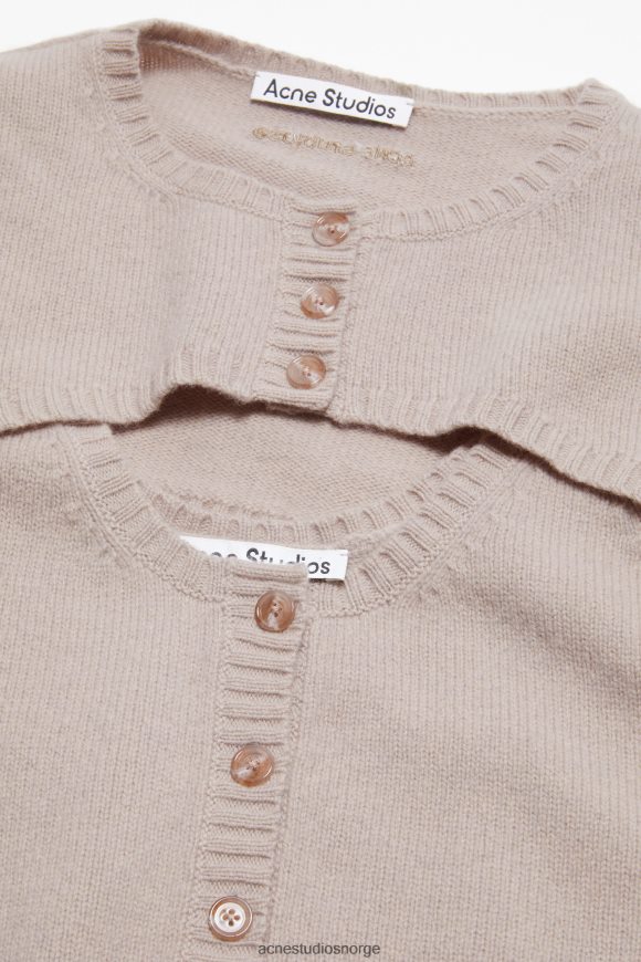 Acne Studios strikket tank top cardigan sett N2PP4F72 klær sandbeige