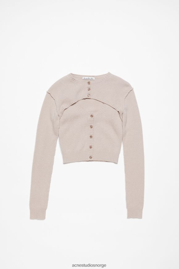 Acne Studios strikket tank top cardigan sett N2PP4F72 klær sandbeige