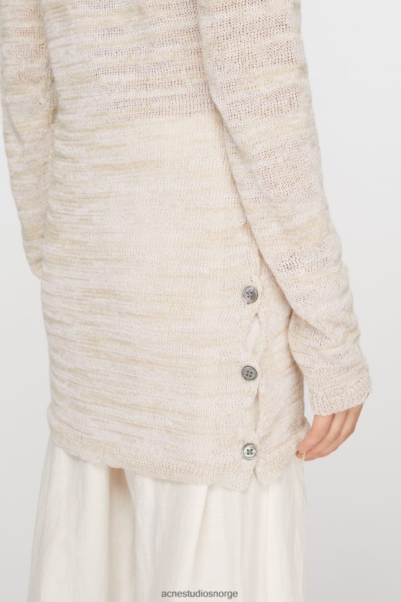 Acne Studios strikket topp med rund hals N2PP4F74 klær off white
