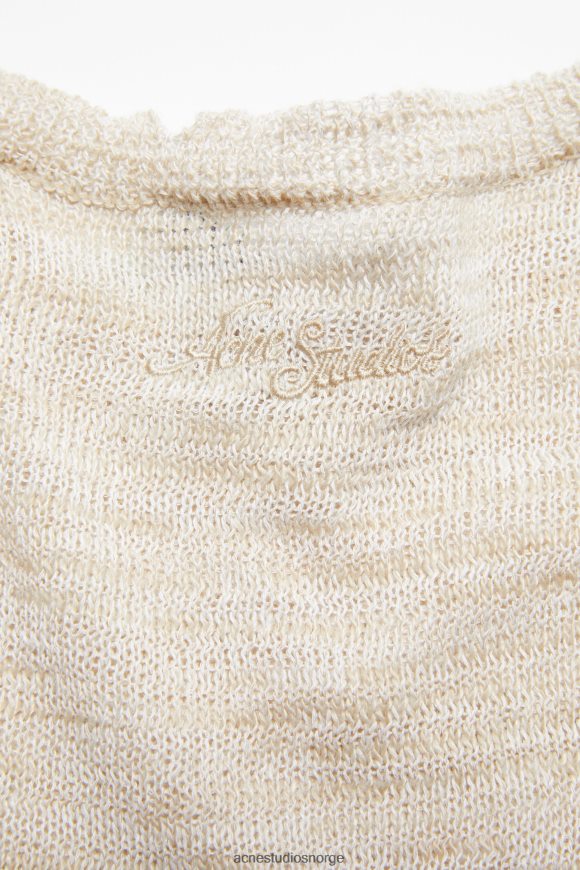 Acne Studios strikket topp med rund hals N2PP4F74 klær off white