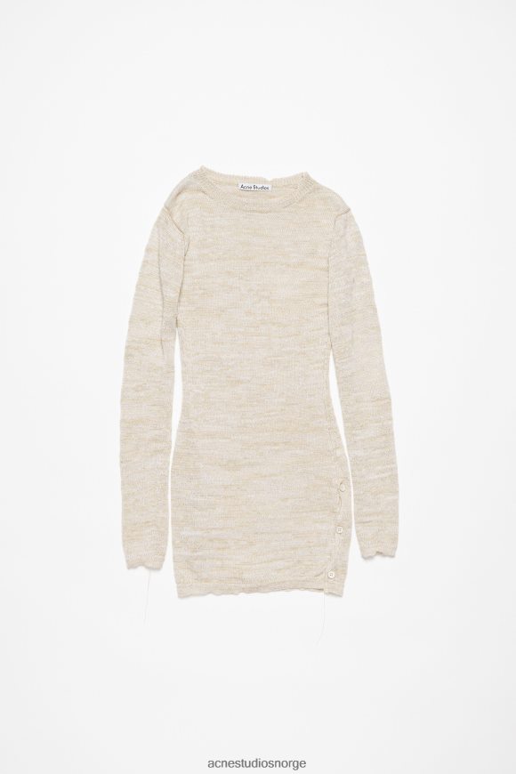 Acne Studios strikket topp med rund hals N2PP4F74 klær off white