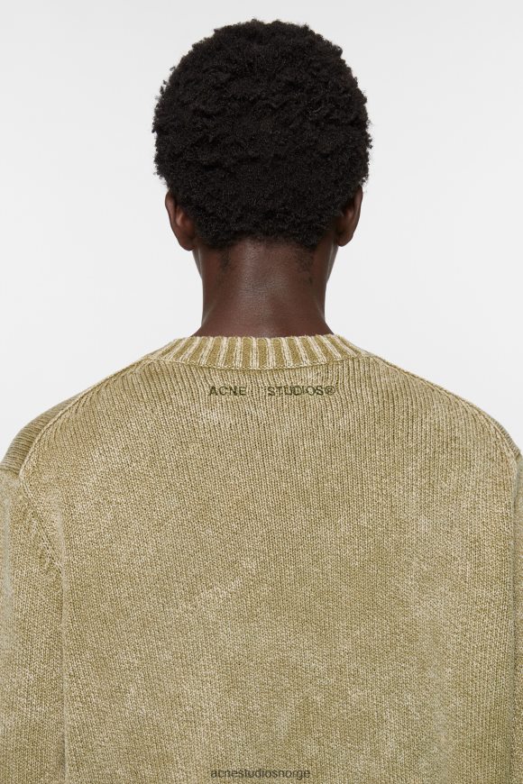 Acne Studios syrevask-genser N2PP4F1098 klær olivengrønn