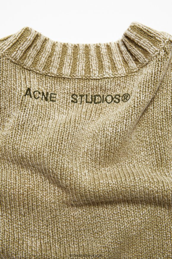 Acne Studios syrevask-genser N2PP4F1098 klær olivengrønn