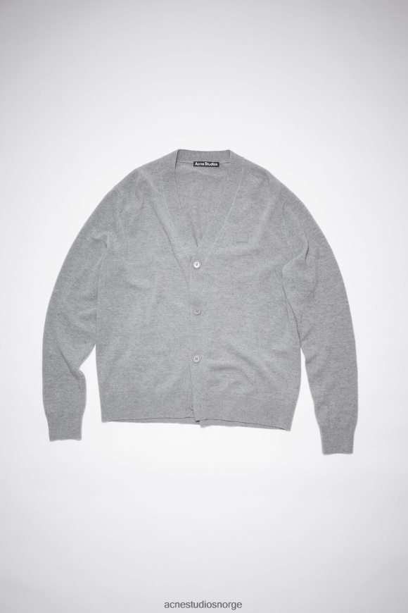 Acne Studios ull cardigan unisex N2PP4F1182 klær gråmelert