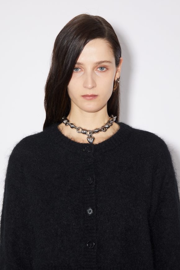 Acne Studios ull mohair cardigan N2PP4F108 klær svart