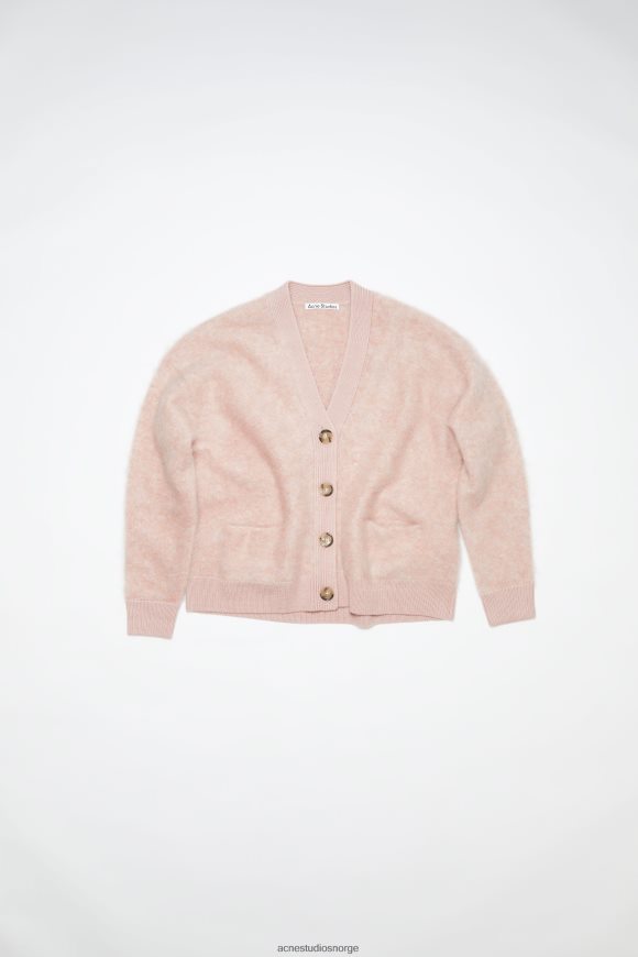 Acne Studios ull mohair cardigan N2PP4F110 klær bleknet rosa