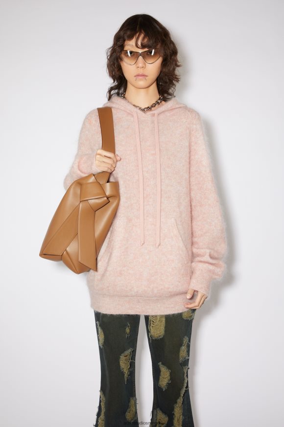Acne Studios ull mohair hettegenser N2PP4F113 klær bleknet rosa