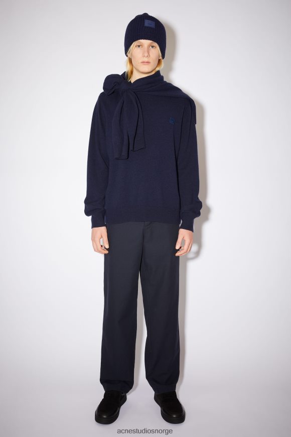 Acne Studios ullgenser med rund hals N2PP4F1197 klær marinen