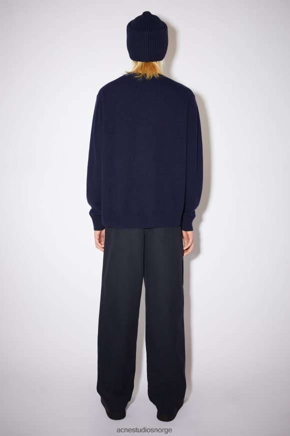 Acne Studios ullgenser med rund hals N2PP4F1197 klær marinen