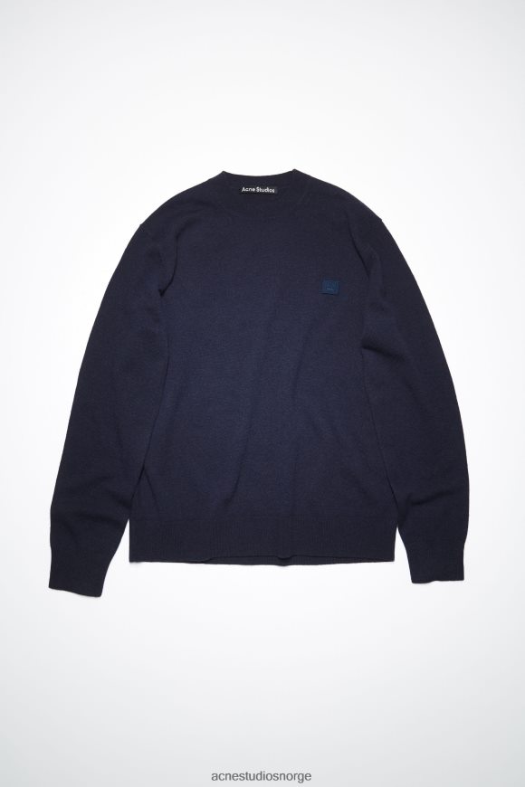 Acne Studios ullgenser med rund hals N2PP4F1197 klær marinen