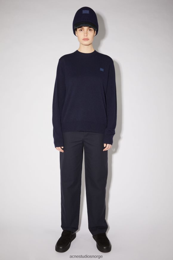 Acne Studios ullgenser med rund hals N2PP4F436 klær marinen