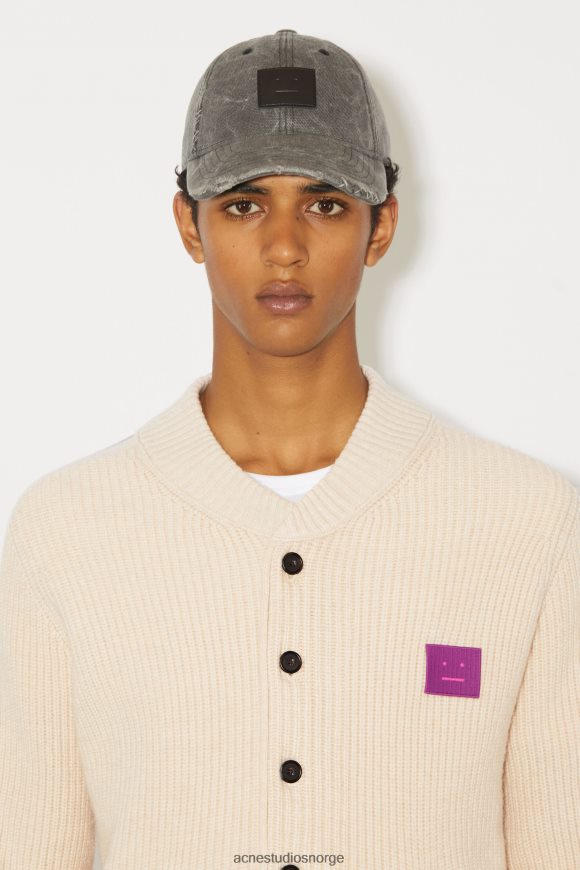 Acne Studios unisex cardigan med rund hals N2PP4F938 klær havregryn melange