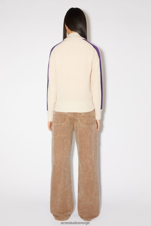 Acne Studios unisex cardigan med rund hals N2PP4F95 klær havregryn melange