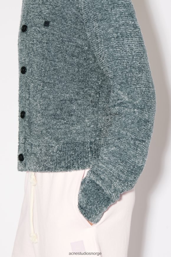 Acne Studios unisex cardigan med rund hals N2PP4F96 klær grå