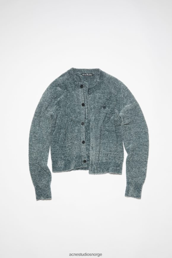Acne Studios unisex cardigan med rund hals N2PP4F96 klær grå