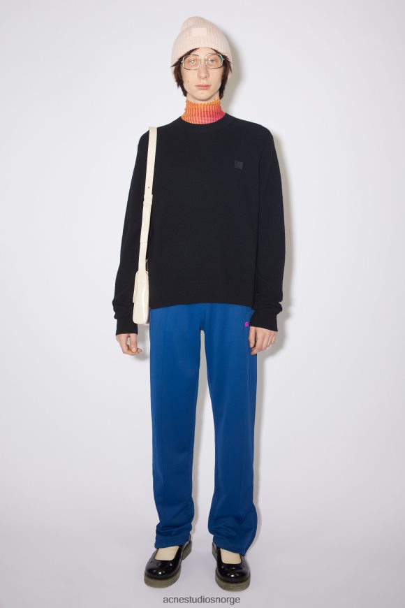 Acne Studios unisex genser med rund hals N2PP4F1185 klær svart