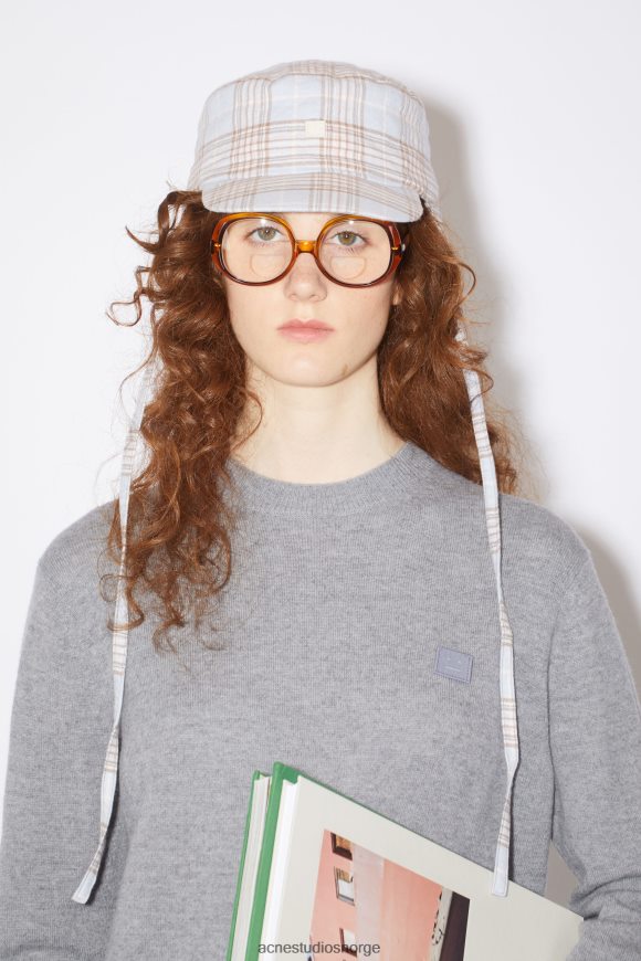 Acne Studios unisex genser med rund hals i ull N2PP4F418 klær gråmelert