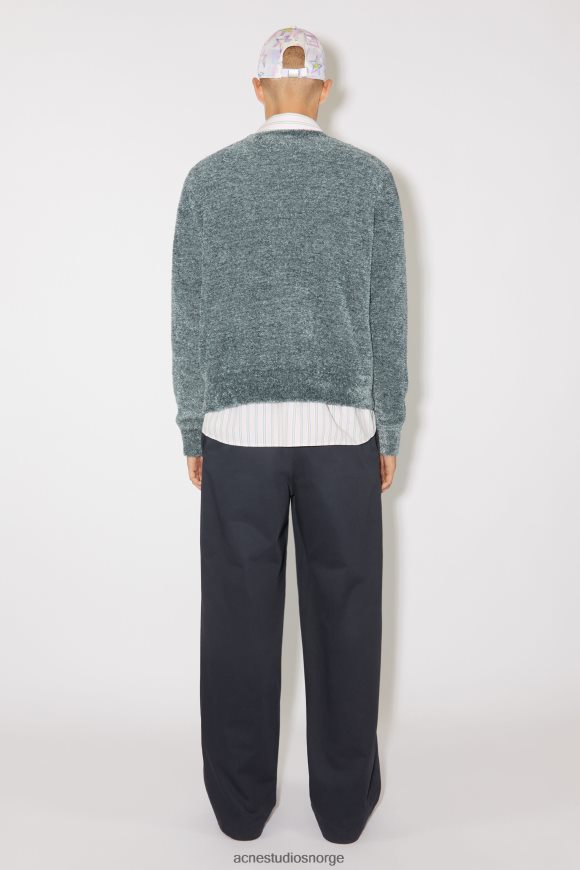 Acne Studios unisex strikket genser med rund hals N2PP4F937 klær grå