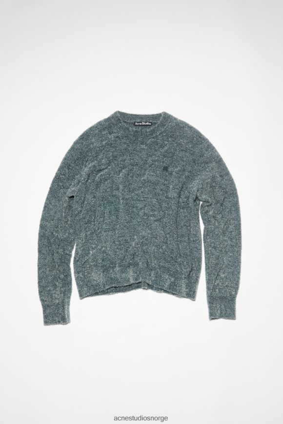 Acne Studios unisex strikket genser med rund hals N2PP4F937 klær grå