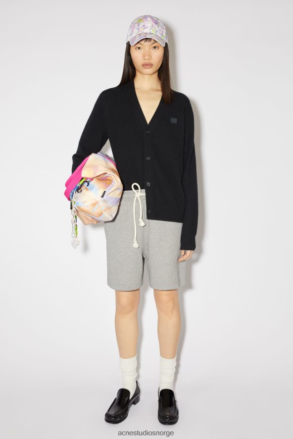 Acne Studios v-hals cardigan unisex N2PP4F91 klær svart