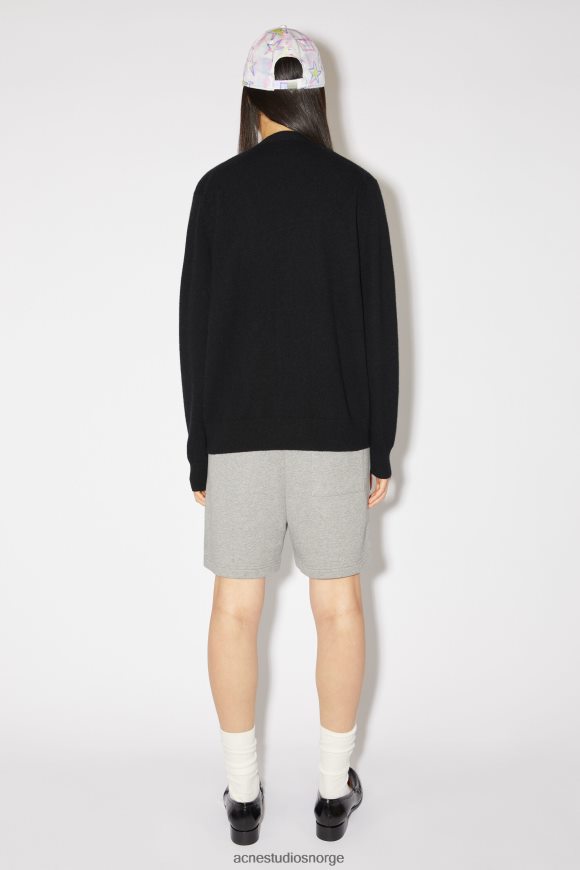 Acne Studios v-hals cardigan unisex N2PP4F91 klær svart