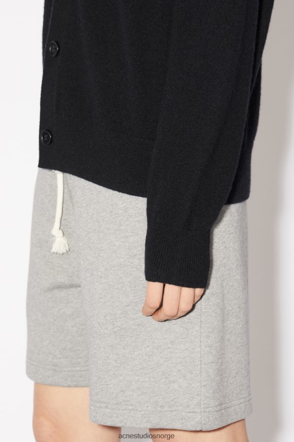 Acne Studios v-hals cardigan unisex N2PP4F91 klær svart