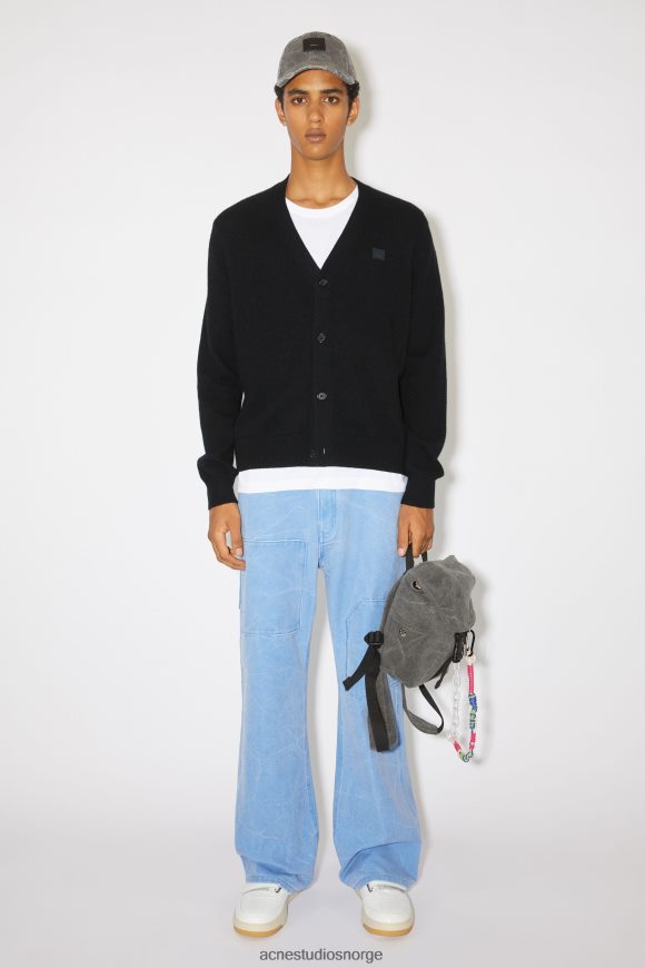 Acne Studios v-hals cardigan unisex N2PP4F943 klær svart
