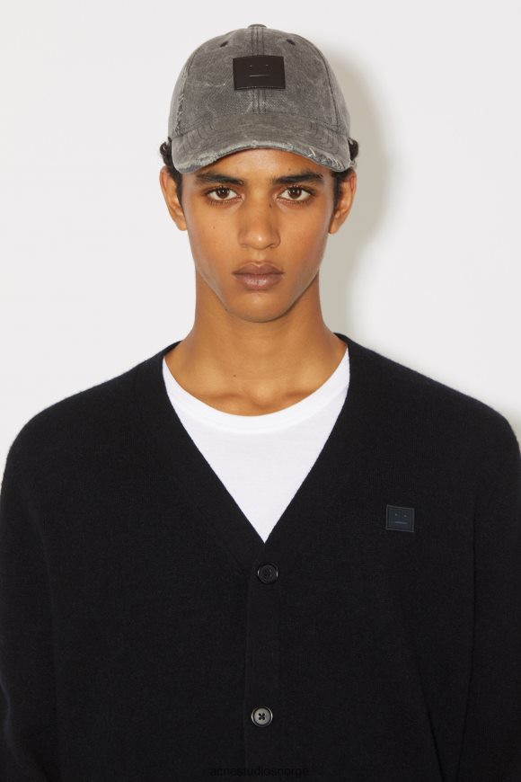 Acne Studios v-hals cardigan unisex N2PP4F943 klær svart