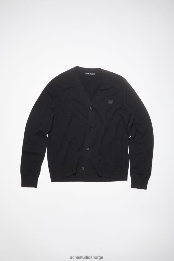 Acne Studios v-hals cardigan unisex N2PP4F943 klær svart