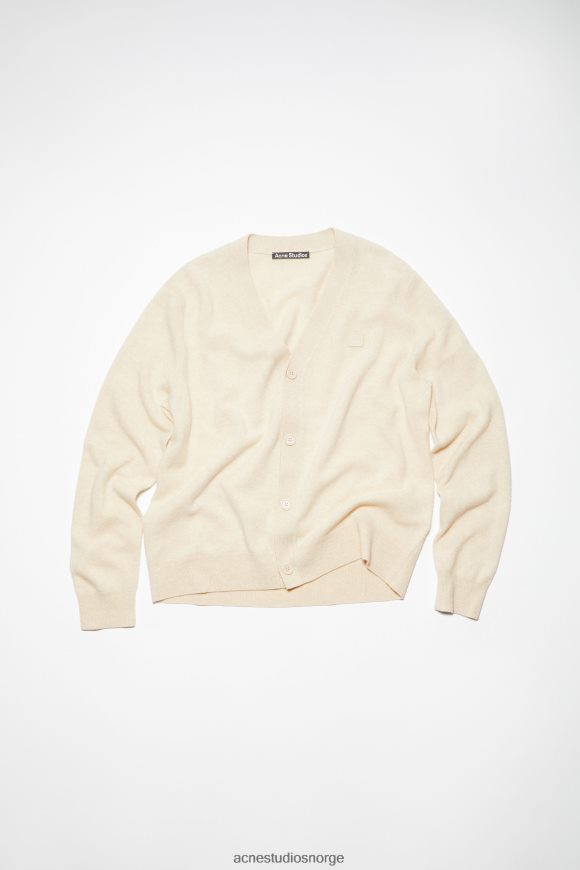 Acne Studios v-hals cardigan unisex N2PP4F97 klær havregryn melange