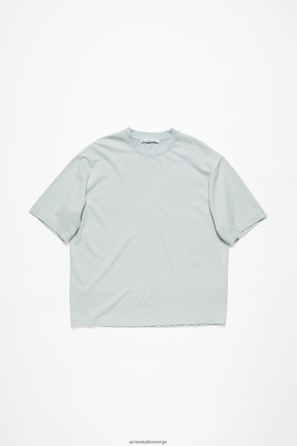 Acne Studios T-skjorte med rund hals - avslappet passform N2PP4F1091 klær myk blå