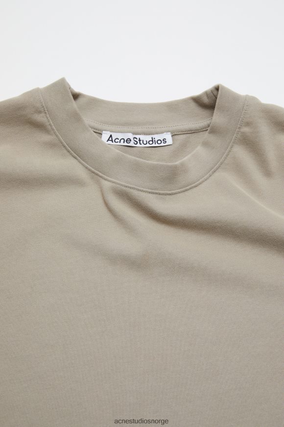 Acne Studios T-skjorte med rund hals - avslappet passform N2PP4F1109 klær betong grå