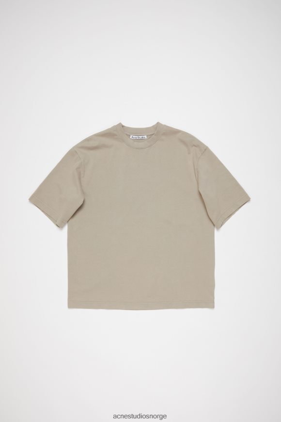Acne Studios T-skjorte med rund hals - avslappet passform N2PP4F1109 klær betong grå