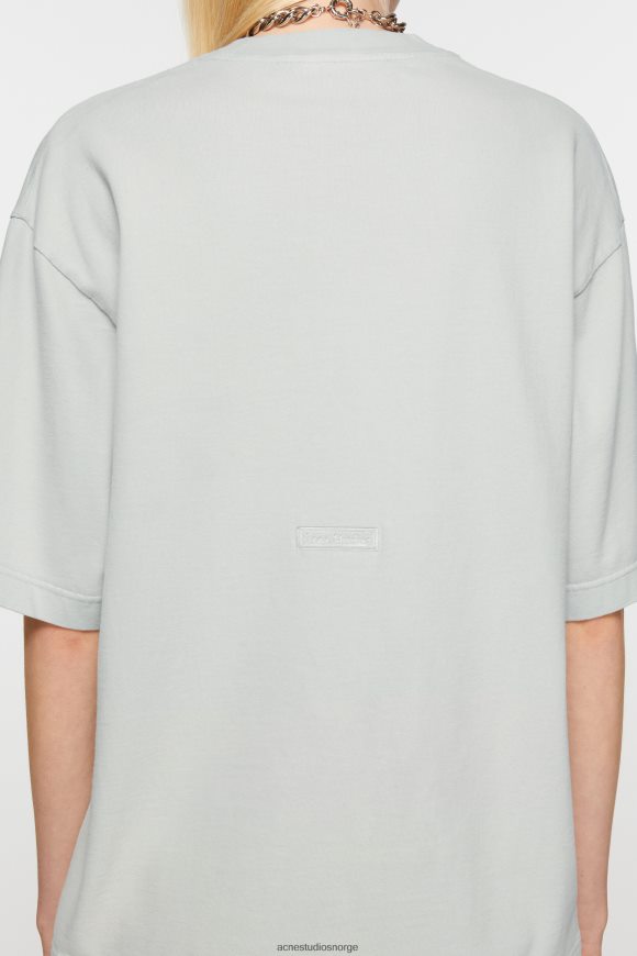 Acne Studios T-skjorte med rund hals - avslappet passform N2PP4F360 klær myk blå
