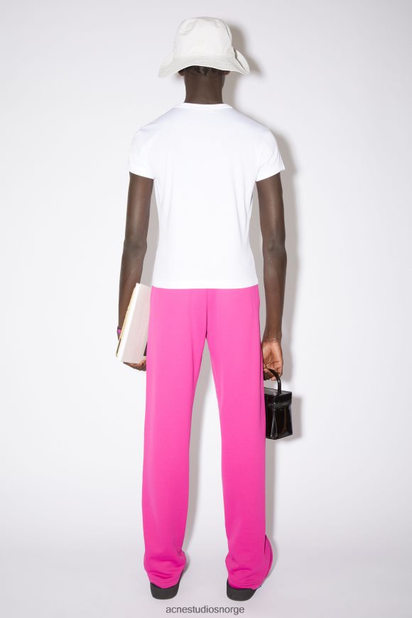 Acne Studios T-skjorte med rund hals - tilpasset unisex N2PP4F1186 klær optikk hvit