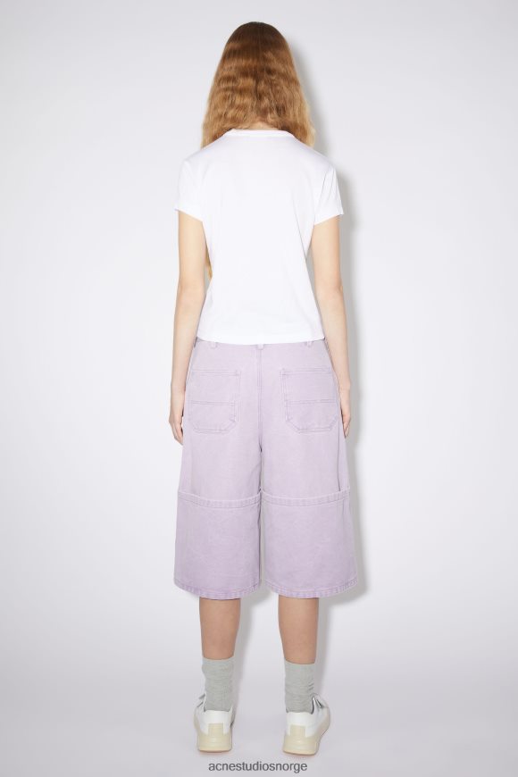 Acne Studios T-skjorte med rund hals - tilpasset unisex N2PP4F215 klær optikk hvit