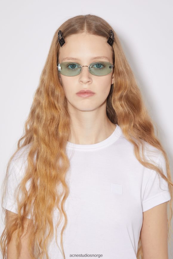Acne Studios T-skjorte med rund hals - tilpasset unisex N2PP4F215 klær optikk hvit