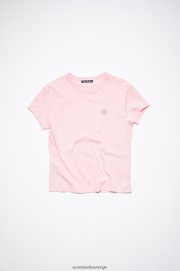 Acne Studios T-skjorte med rund hals - tilpasset unisex N2PP4F389 klær lyserosa