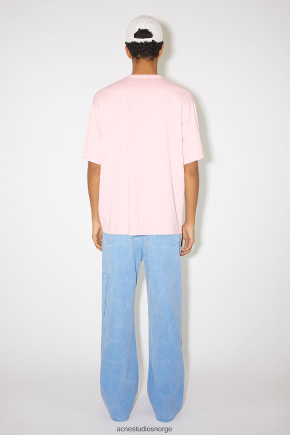 Acne Studios T-skjorte med rund hals - unisex avslappet passform N2PP4F1131 klær lyserosa