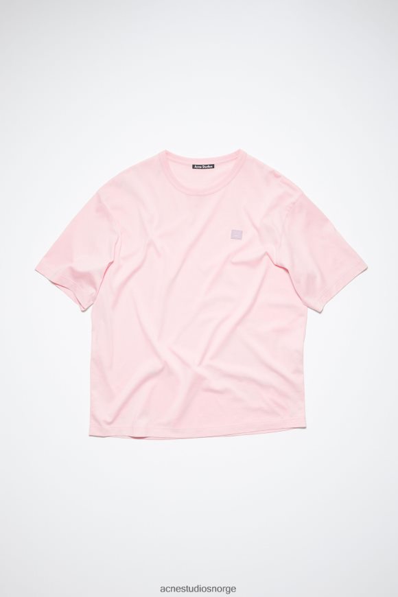 Acne Studios T-skjorte med rund hals - unisex avslappet passform N2PP4F1131 klær lyserosa