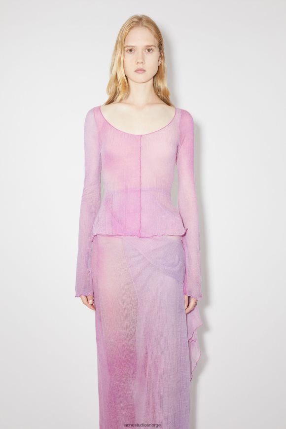 Acne Studios finstrikket topp rullebaneshow N2PP4F211 klær orkidé lilla