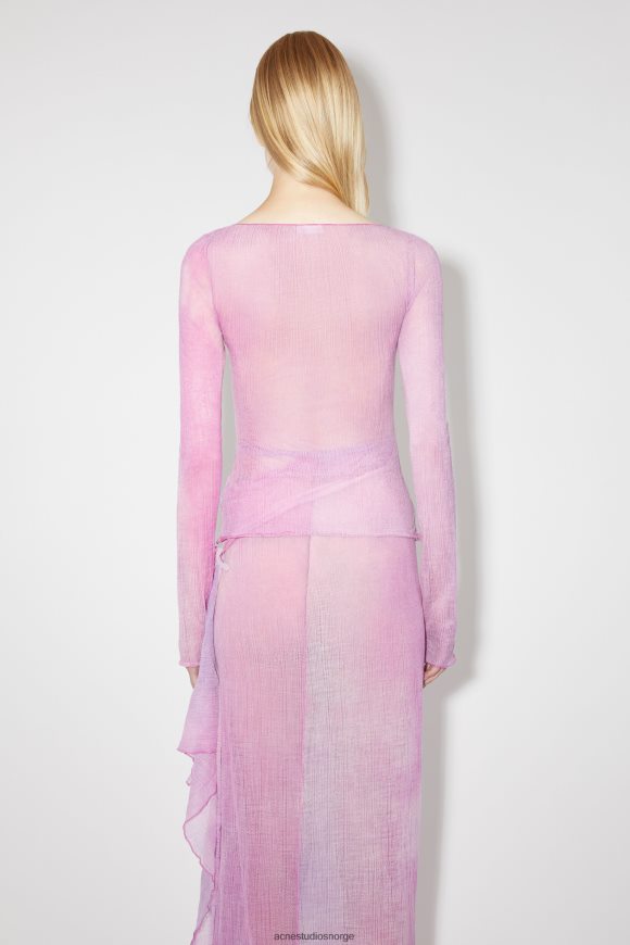 Acne Studios finstrikket topp rullebaneshow N2PP4F211 klær orkidé lilla