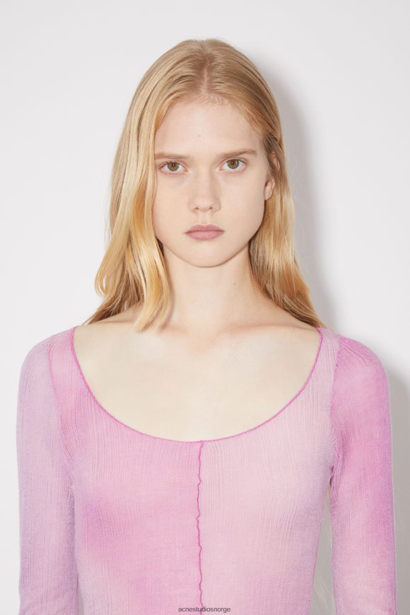 Acne Studios finstrikket topp rullebaneshow N2PP4F211 klær orkidé lilla
