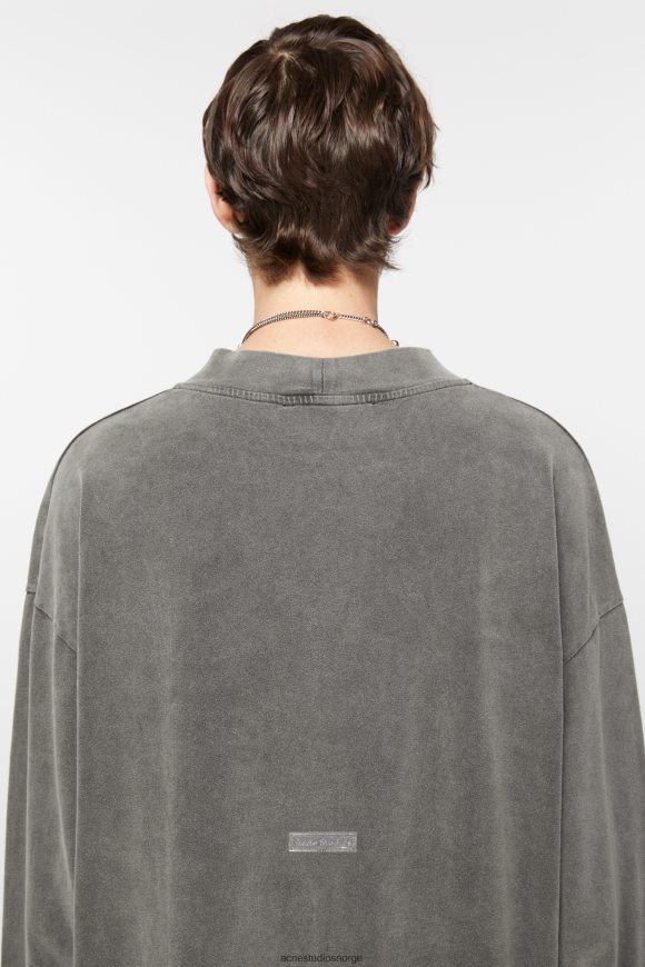 Acne Studios genser med rund hals N2PP4F1021 klær bleknet svart