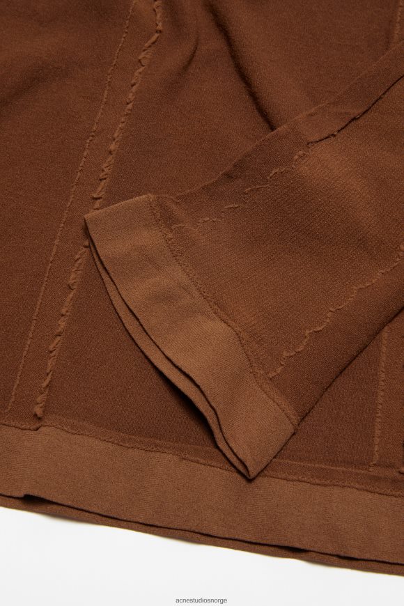 Acne Studios langermet t-skjorte N2PP4F372 klær konjakk brun
