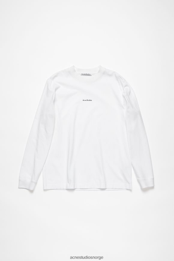 Acne Studios logo langermet t-skjorte N2PP4F1022 klær optikk hvit